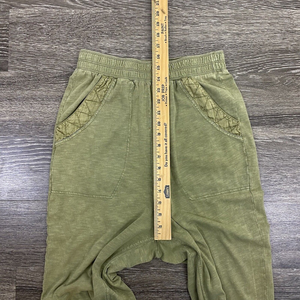 Daily Practice Anthropologie Joggers Womens XS Green Drop Crotch Lounge Hi Rise - Picture 10 of 12